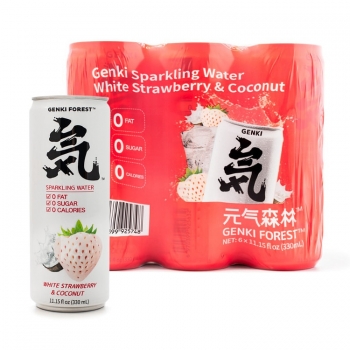 Chi Forest Sparkling Water White Strawberry Coconut Flavor 6pc （BBF 05/11/2023）