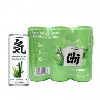 Chi Forest Sparkling Water Bamboo Aloe Flavor 6pc （BBF 05/11/2023）