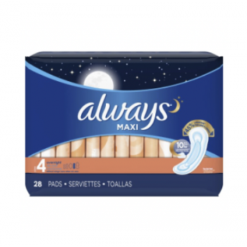 Always Overnight Without Wings 28 Pads 