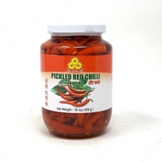 Three Gold Coins Pickled Red Pepper Red Pickled Pepper 16oz