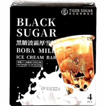 Tiger Sugar Black Sugar Boba Milk Ice Cream Bar 4pcs