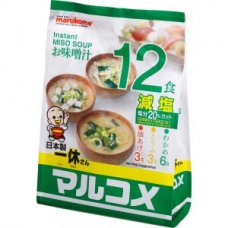 Marukome Instant Miso Soup Less Sodium 12pc