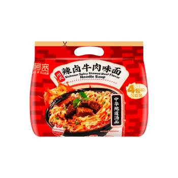 BAIJIA Sichuan Spicy Stewed Beef Noodle Soup - 4 Packs