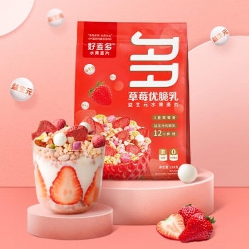 Honlife Chia Seed Cereal Yogurt Granola Strawberry 330g