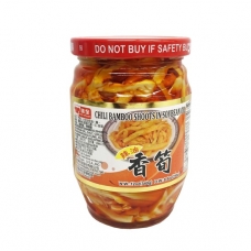 WQ Chili Bamboo Shoots in Soybean Oil 8.8oz