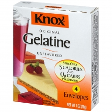 Knox Gelatine Unflavored （1oz 4 envelop）