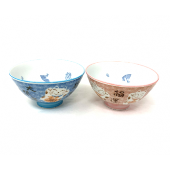 Japanese Bowl Lucky Cat Small