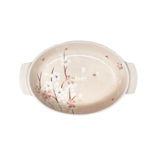 11” Sakura Plate with Handle-Pink Cherry Blossom