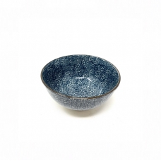 Ceramic Blue Grid Plum Blossom 5 inch Bowl